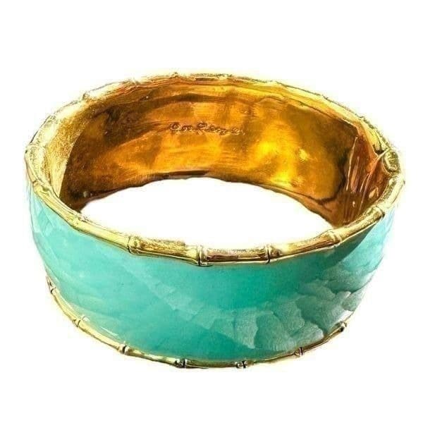 Lilly Pulitzer Womens Elegant Cuff Bracelet Gold Blue Tone - Thumbnail 3