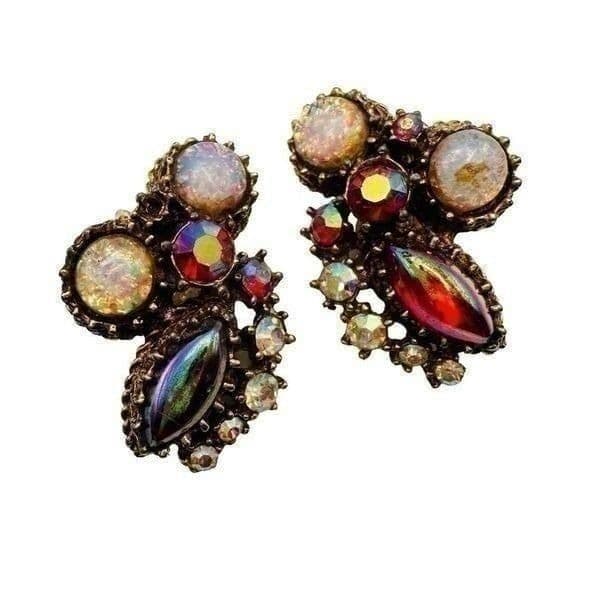 JULIANA D&E SCHREINER Glass Opal Dragons Breath Jelly Stone Aurora Borealis Broo - Thumbnail 5