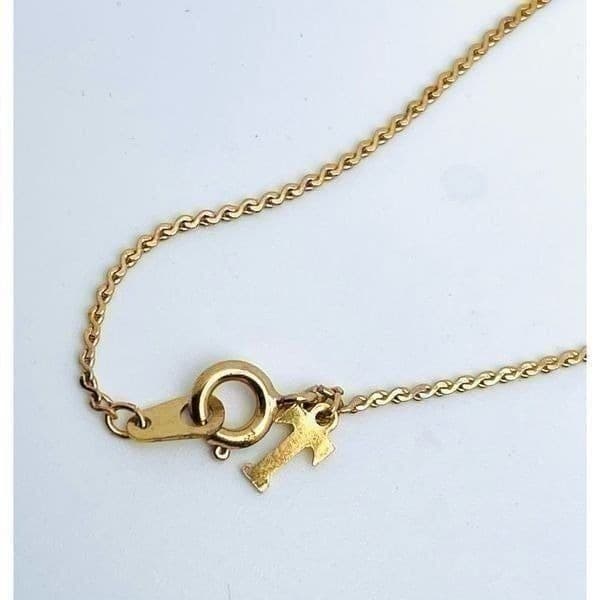 Vintage Dainty Signed TRIFARI Cameo & Goldtoned Necklace - Thumbnail 2