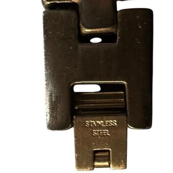 STAINLESS STEEL Silver Black Cubic Zirconia Cross Religious Designer Link Bracel - Thumbnail 5