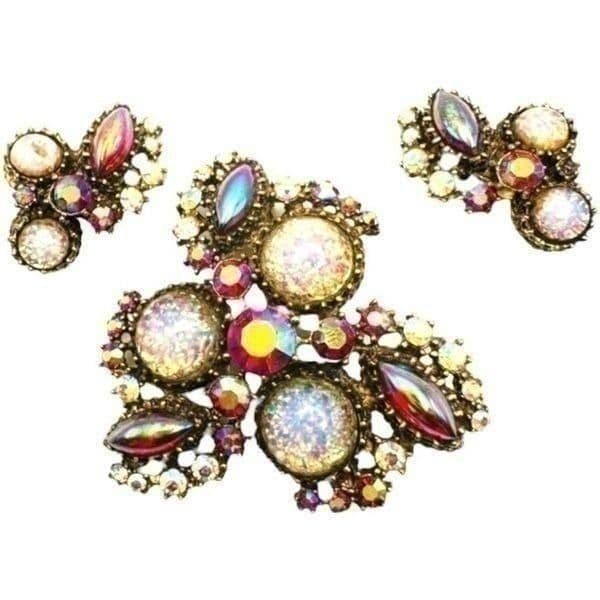 JULIANA D&E SCHREINER Glass Opal Dragons Breath Jelly Stone Aurora Borealis Broo - Thumbnail 10