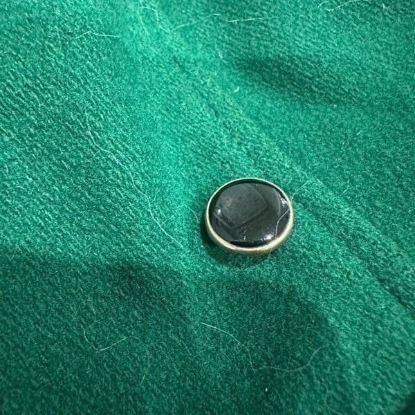 BANANA REPUBLIC Kelly Green Wool Trench Coat Jacket Embellished Buttons Work Pro - Thumbnail 7