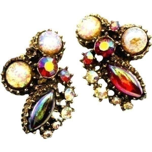 JULIANA D&E SCHREINER Glass Opal Dragons Breath Jelly Stone Aurora Borealis Broo - Thumbnail 6