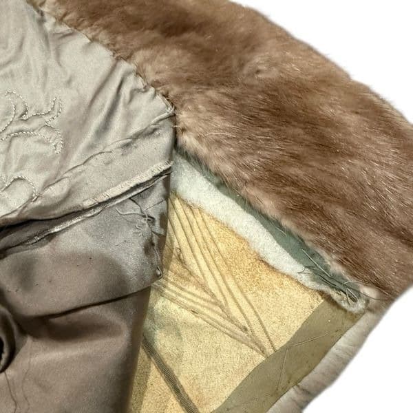 GENUINE MINK FUR COAT Vintage Full Length Autumn Haze Mink Coat Mink Coat Bell S - Thumbnail 2
