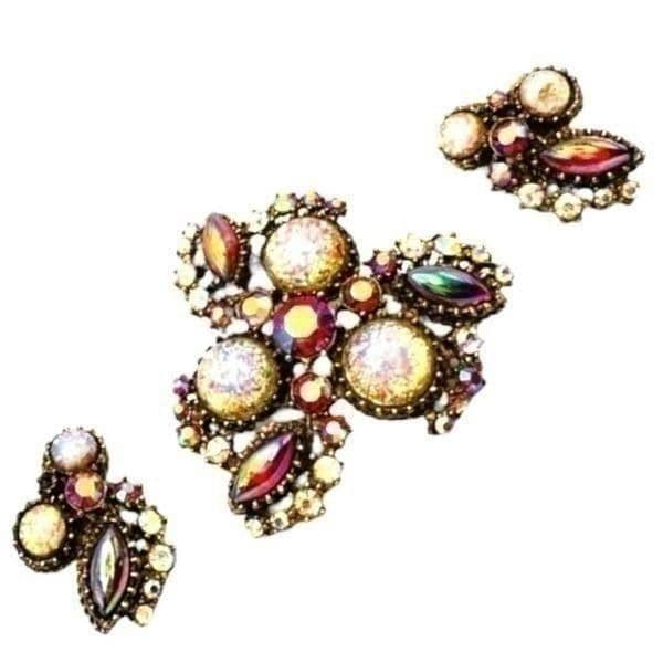 JULIANA D&E SCHREINER Glass Opal Dragons Breath Jelly Stone Aurora Borealis Broo - Thumbnail 11