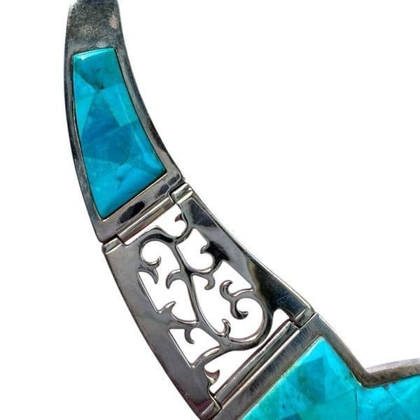 JAY KING DTR Mine Finds Genuine Turquoise Gemstone Copper Rose Gold Tone Bib Sta - Thumbnail 7