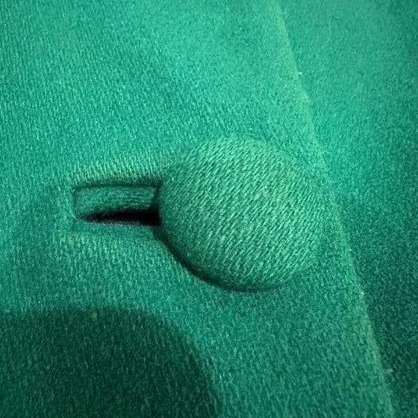 BANANA REPUBLIC Kelly Green Wool Trench Coat Jacket Embellished Buttons Work Pro - Thumbnail 9