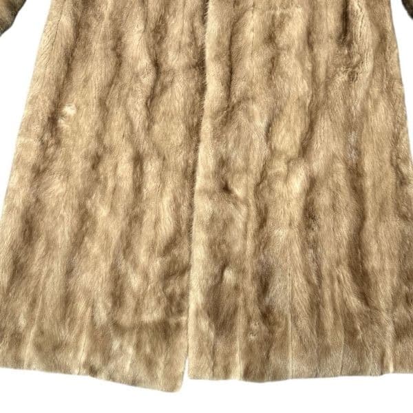 GENUINE MINK FUR COAT Vintage Full Length Autumn Haze Mink Coat Mink Coat Bell S - Thumbnail 11