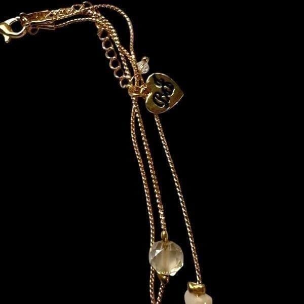 BETSY JOHNSON Jewelry Gold Pjnk Blue Green Sequin Rhinestone Heart Embellished F - Thumbnail 5