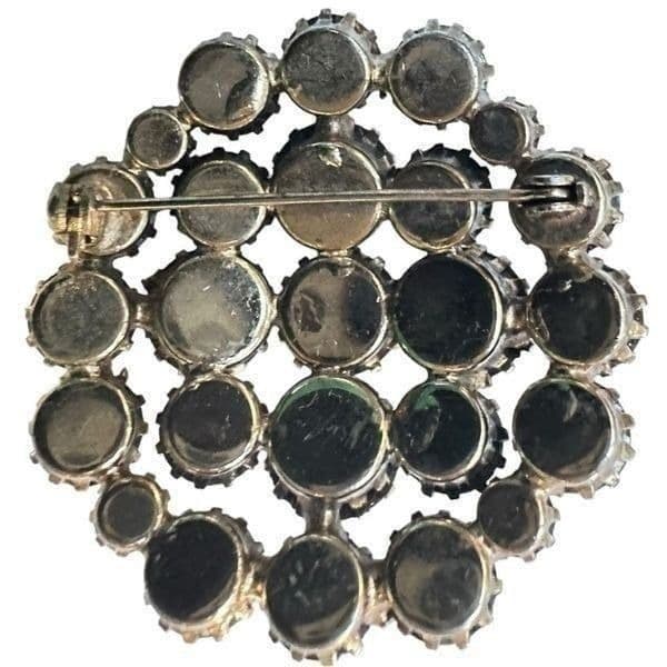 Vintage 1940’s URANIUM Glass & Green Aurora Borealis Circle Dogtooth Multi Dimen - Thumbnail 6