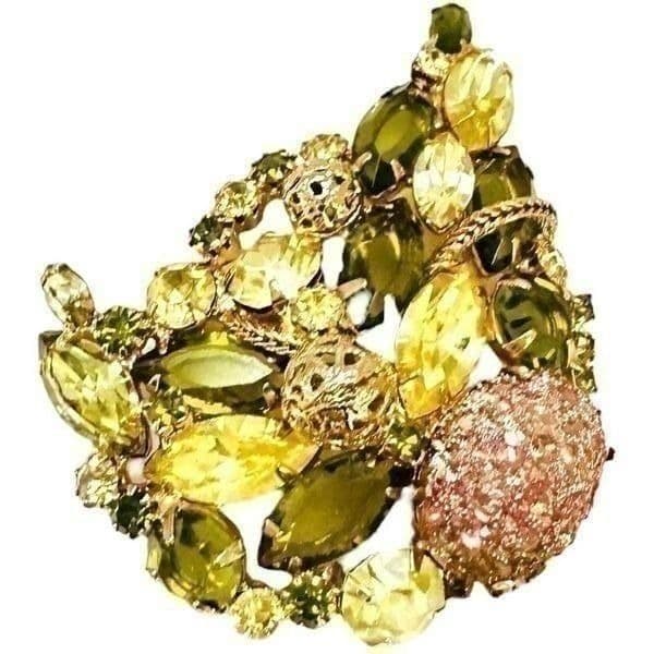 JULIANA DELIZZA & ELSTER D&E Rhinestone Brooch - Thumbnail 5
