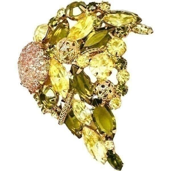 JULIANA DELIZZA & ELSTER D&E Rhinestone Brooch - Thumbnail 3