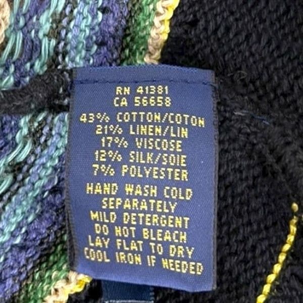 RALPH LAUREN POLO Serape Southwestern Sweater Tiered Layered Look Aztec Wrap Lin - Thumbnail 5