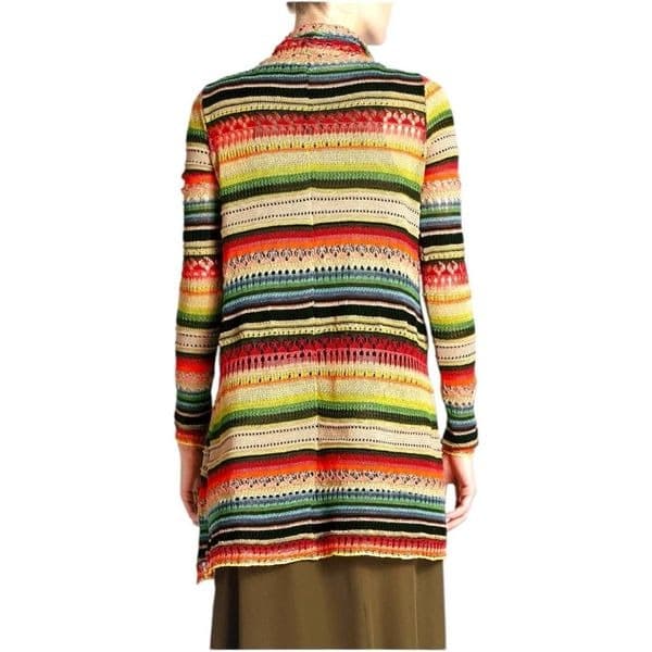 RALPH LAUREN POLO Serape Southwestern Sweater Tiered Layered Look Aztec Wrap Lin - Thumbnail 2