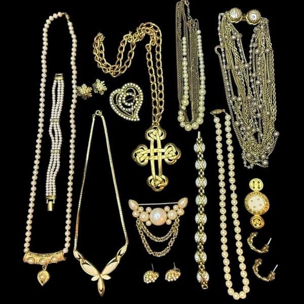 Vintage Designer Costume Jewelry Luxury Lot Trifari Hattie Carnegie Karl Lagerfe - Thumbnail 11