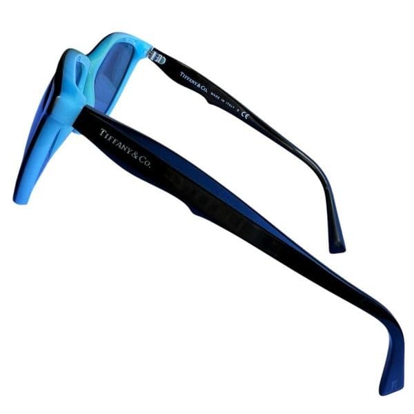 TIFFANY & CO. Prescription Glasses & Case TF 2115 8055 Black Blue Cat Eye Eyegla - Thumbnail 2