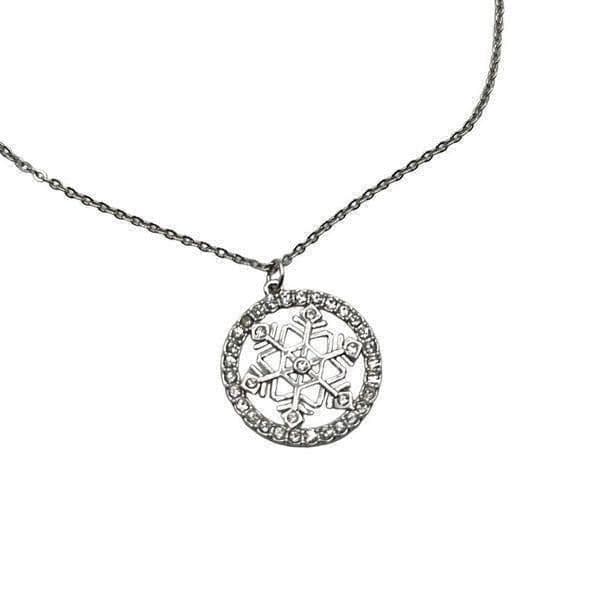 SWAROVSKI CRYSTAL Snowflake Sterling Silver Necklace 18” - Image 1