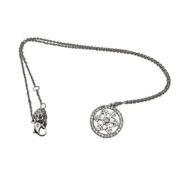 SWAROVSKI CRYSTAL Snowflake Sterling Silver Necklace 18” - Thumbnail 5
