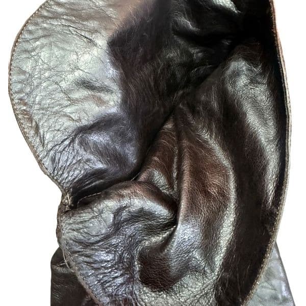 POUR LA VICTOIRE Victorella Dark Brown Leather Over The Knee Boots Shoes Zipper - Thumbnail 6