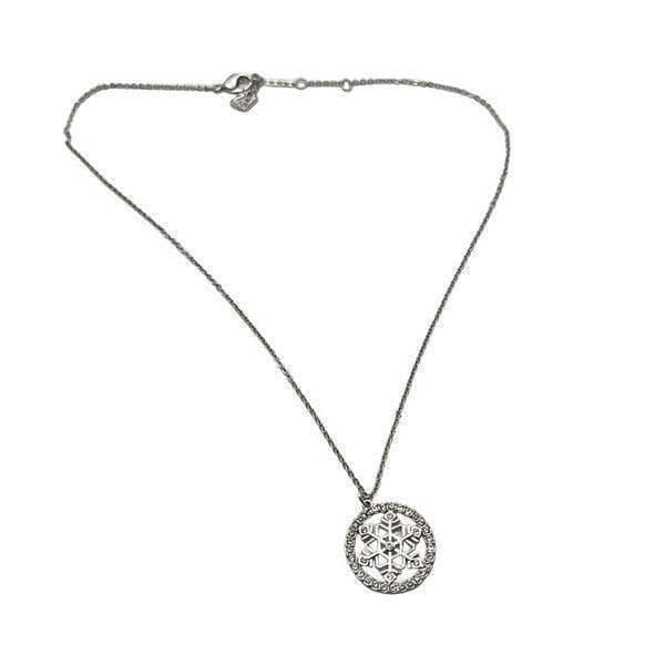 SWAROVSKI CRYSTAL Snowflake Sterling Silver Necklace 18” - Thumbnail 2