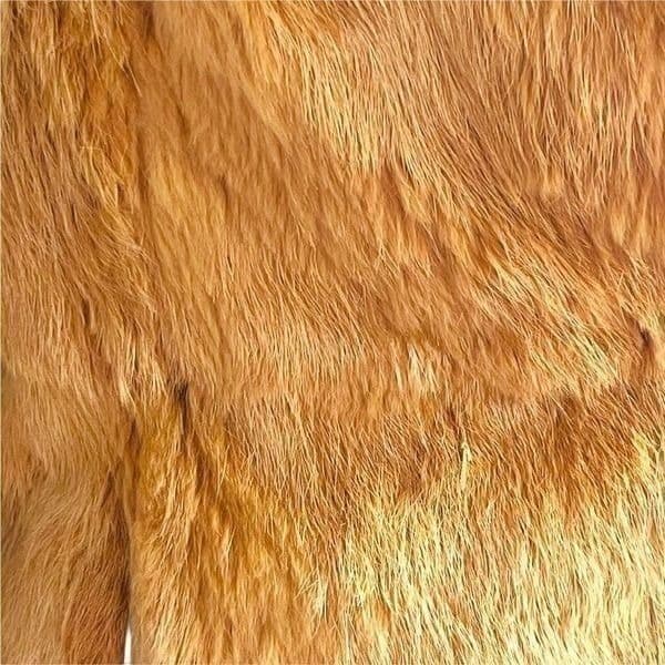 FUR COAT Y2K Vintage SPLIT END LTD. British Tan Genuine Rabbit Fur Winter Coat J - Thumbnail 8