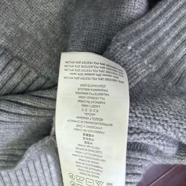 Michael Kors Chain-Neck Sleeveless Sweater Tunic Pearl Heather Gray NWT Size M S - Thumbnail 7