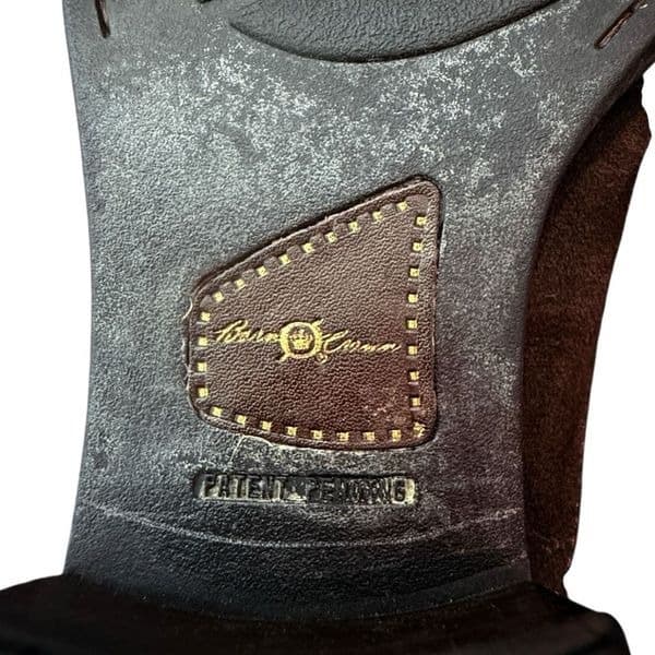 BORN CROWN Cricket Suede Boots Brown Leather Boots Tall Knee High Riding Boots S - Thumbnail 2