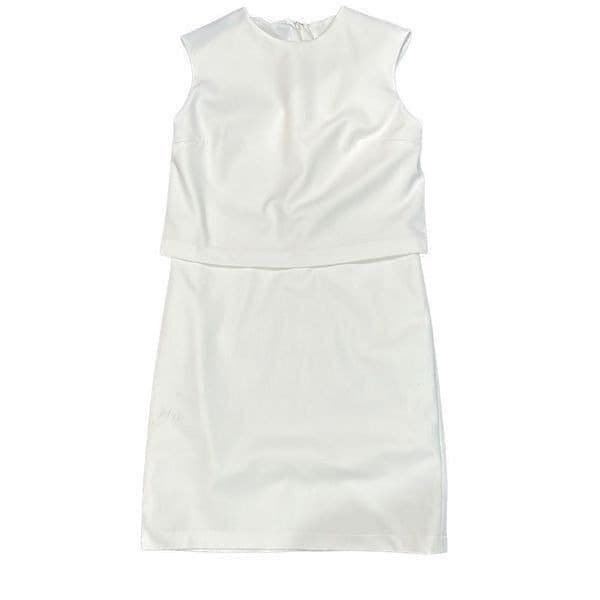 SHOSHANNA Nuri Stretch White Sheath Shift Cocktail Party Dress Made in USA Size - Image 1