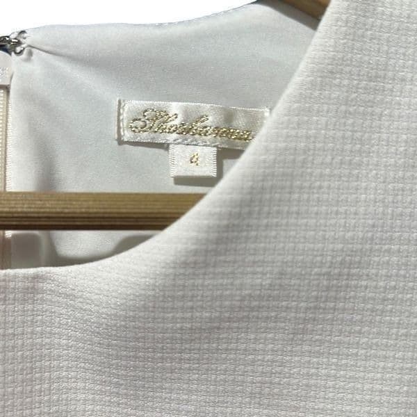 SHOSHANNA Nuri Stretch White Sheath Shift Cocktail Party Dress Made in USA Size - Thumbnail 4
