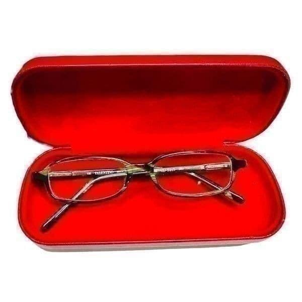 Valentino Unisex Eyeglasses Rectangle Frame Full Black Rim Eyewear With Case - Image 1