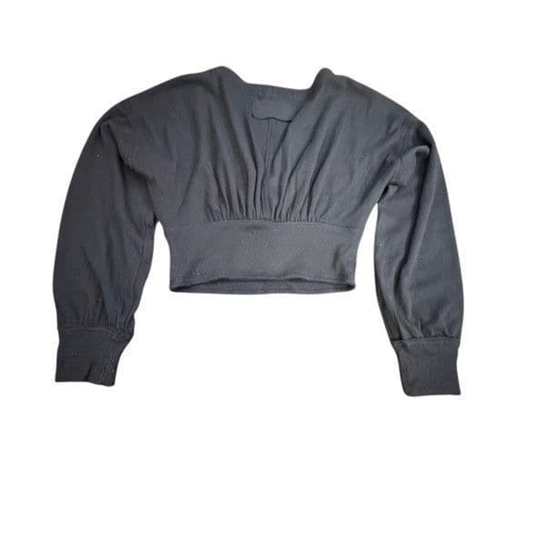 FREE PEOPLE All Nighter Fitted Top We The Free Black Thermal Long Sleeve Urban O - Thumbnail 4