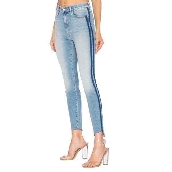 MOTHER Denim Pants Jeans ANTHROPOLOGIE $228 Retail The Stunner Zip Ankle Step Fr - Image 1
