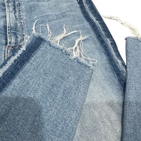 MOTHER Denim Pants Jeans ANTHROPOLOGIE $228 Retail The Stunner Zip Ankle Step Fr - Thumbnail 5