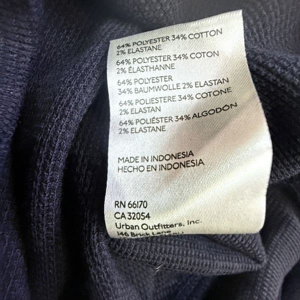 FREE PEOPLE All Nighter Fitted Top We The Free Black Thermal Long Sleeve Urban O - Thumbnail 6