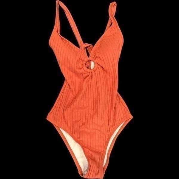 NWT TARGET KONA SOL Wide Ribbed Ring Medium Coverage One Piece Swimsuit Large - Thumbnail 6