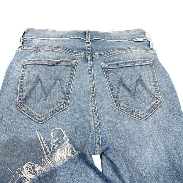 MOTHER Denim Pants Jeans ANTHROPOLOGIE $228 Retail The Stunner Zip Ankle Step Fr - Thumbnail 8