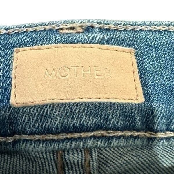 MOTHER Denim Pants Jeans ANTHROPOLOGIE $228 Retail The Stunner Zip Ankle Step Fr - Thumbnail 7