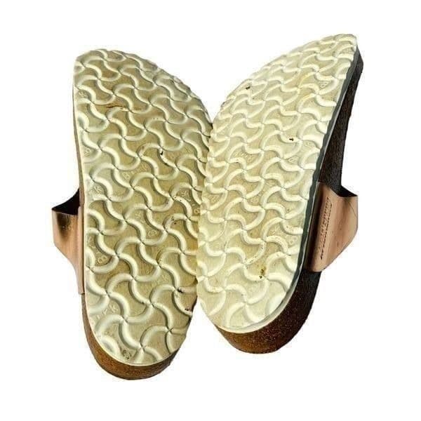 Birkenstock Womens Sandals Cork Footbed Buckle Slip On Metalic Pink Size 37 / US - Thumbnail 8