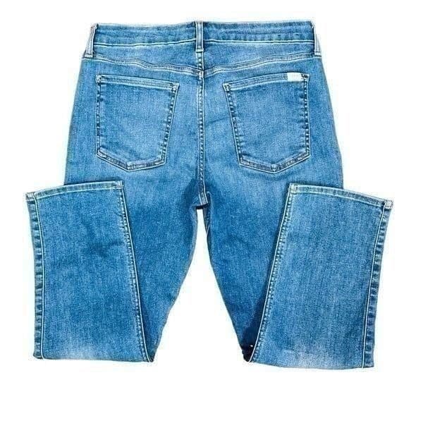 JEN7 BY 7 FOR ALL MANKIND Cropped Straight Stretch Mid Rise Faux Pearl Embellish - Thumbnail 2