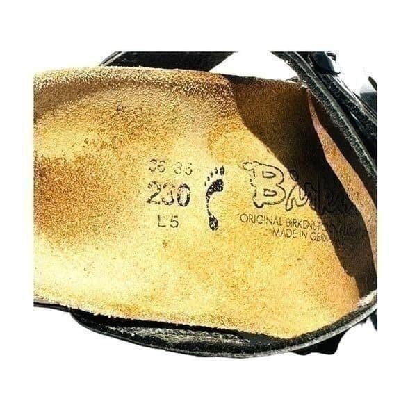 Birkenstock Womens Sandals Cork Footbed Strappy Buckle Slip On Black Size 36 / U - Thumbnail 5