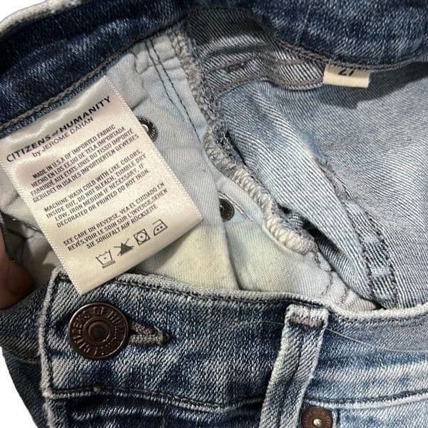 COH CITIZENS OF HUMANITY Premium Vintage Rocket Crop High Rise Skinny Jeans Dist - Thumbnail 3