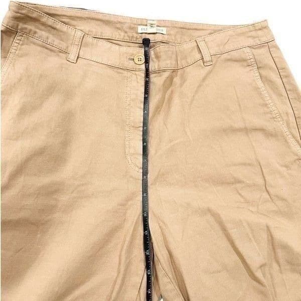 Eileen Fisher Tan Straight Leg Pants Size 12 - Thumbnail 5