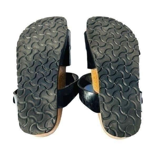 Birkenstock Womens Sandals Cork Footbed Strappy Buckle Slip On Black Size 36 / U - Thumbnail 6