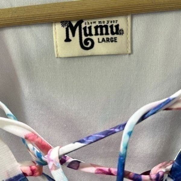 SHOW ME YOUR MUMU Floral Tunic Dress Cover Up Fully Lined Size Large - Thumbnail 5