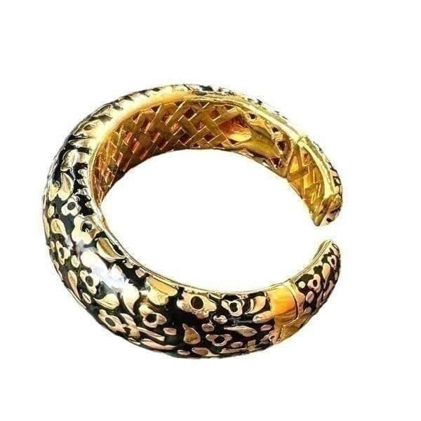 LAUREN G. ADAMS FLOWERS BY ORLY Elegant 18k Gold Plated Handmade Bangle Cuff Bra - Thumbnail 8