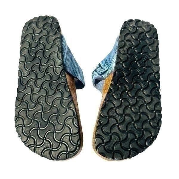 Papillo By Birkenstock Womens Sandals Cork Footbed Buckle Slip On Blue Size 37 - Thumbnail 9