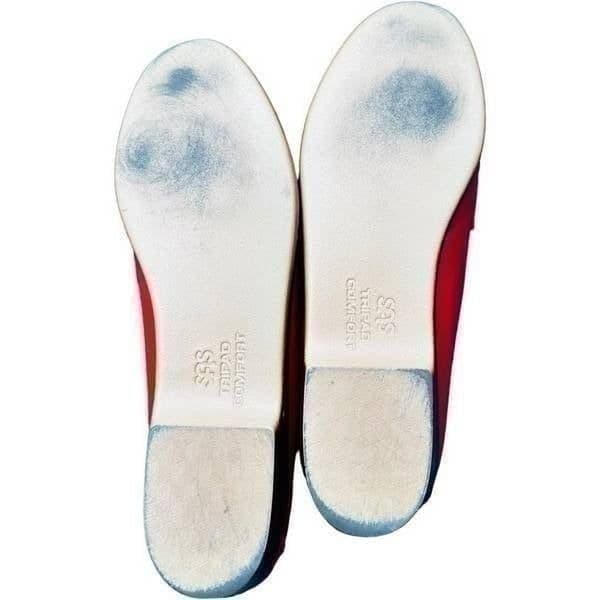 SAS Tripad Comfort Shoes Made In USA Vintage Wink Red Leather Penny Loafers Slip - Thumbnail 5
