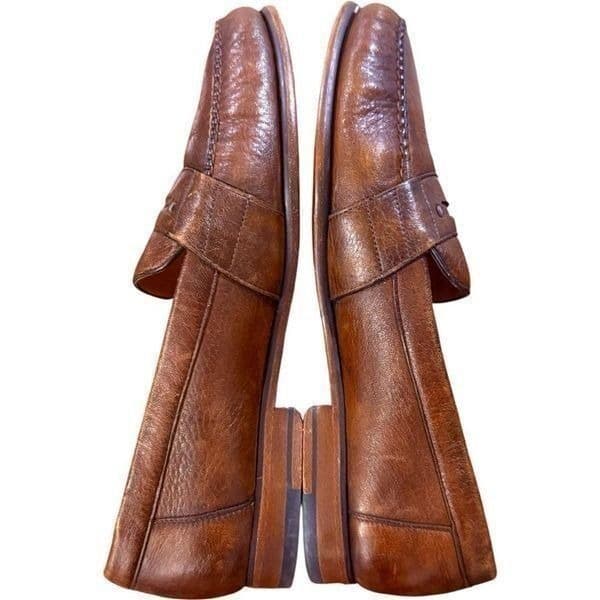 ALAN PAYNE Genuine Exotic Deerskin Shoes Penny Loafers Brown Vero Cuoio Leather - Thumbnail 2