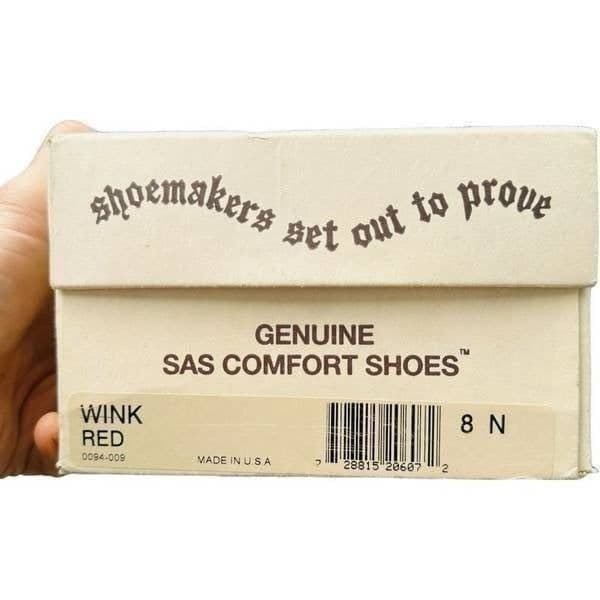 SAS Tripad Comfort Shoes Made In USA Vintage Wink Red Leather Penny Loafers Slip - Thumbnail 12