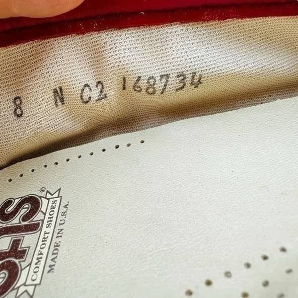 SAS Tripad Comfort Shoes Made In USA Vintage Wink Red Leather Penny Loafers Slip - Thumbnail 6